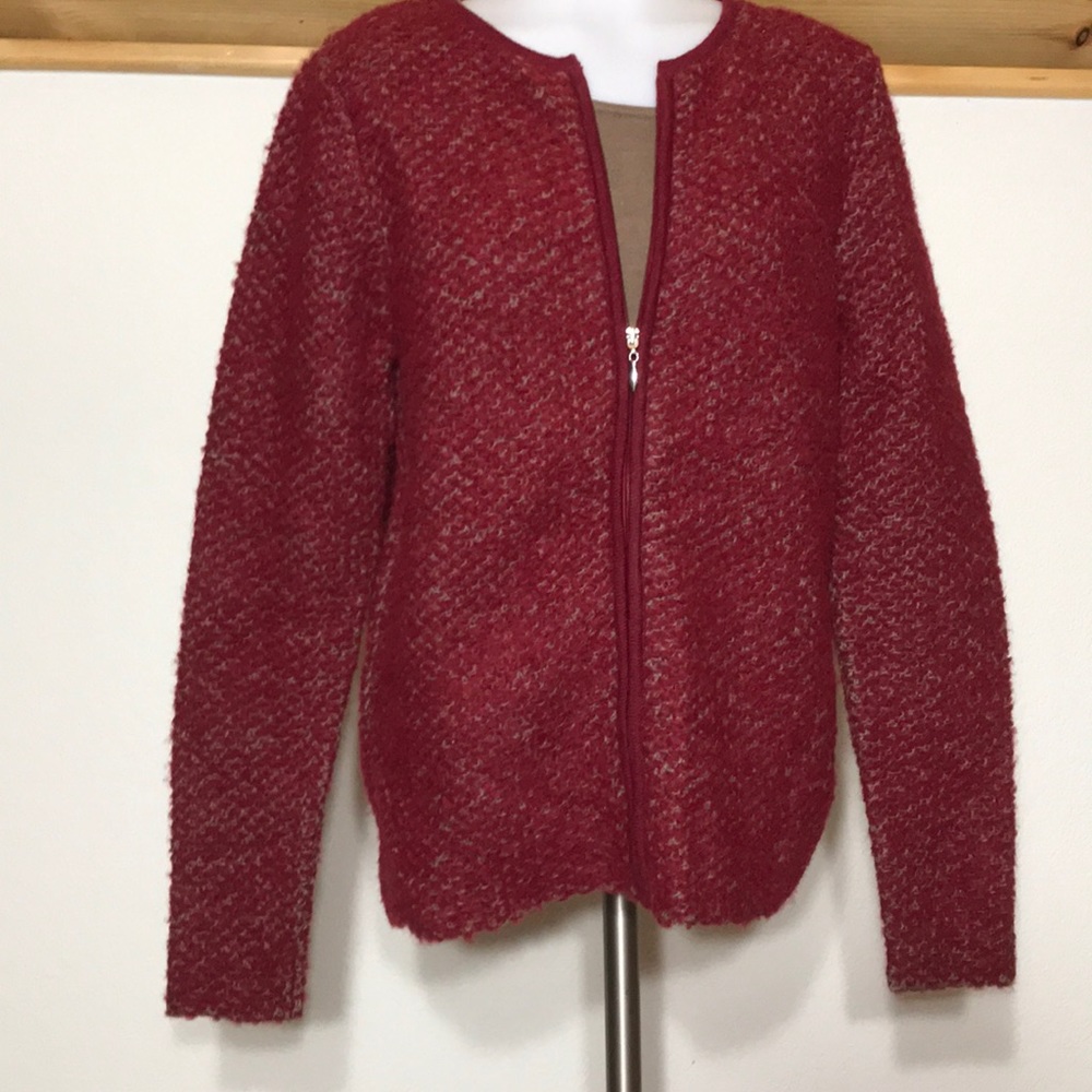 ***SOLD***Elegant Alpaca zip cardigan - Picture 2 of 5